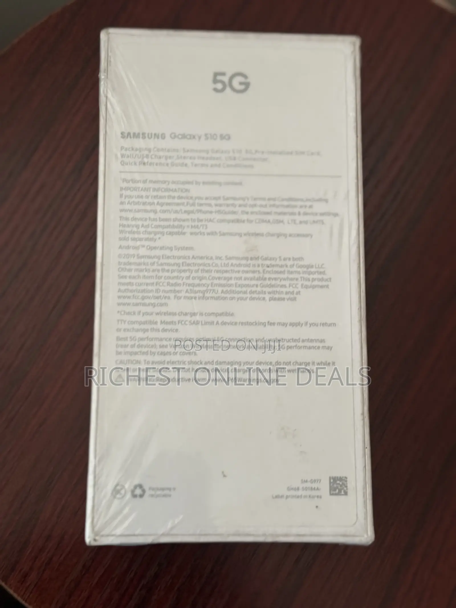 New Samsung Galaxy S10 5G 256 GB Black