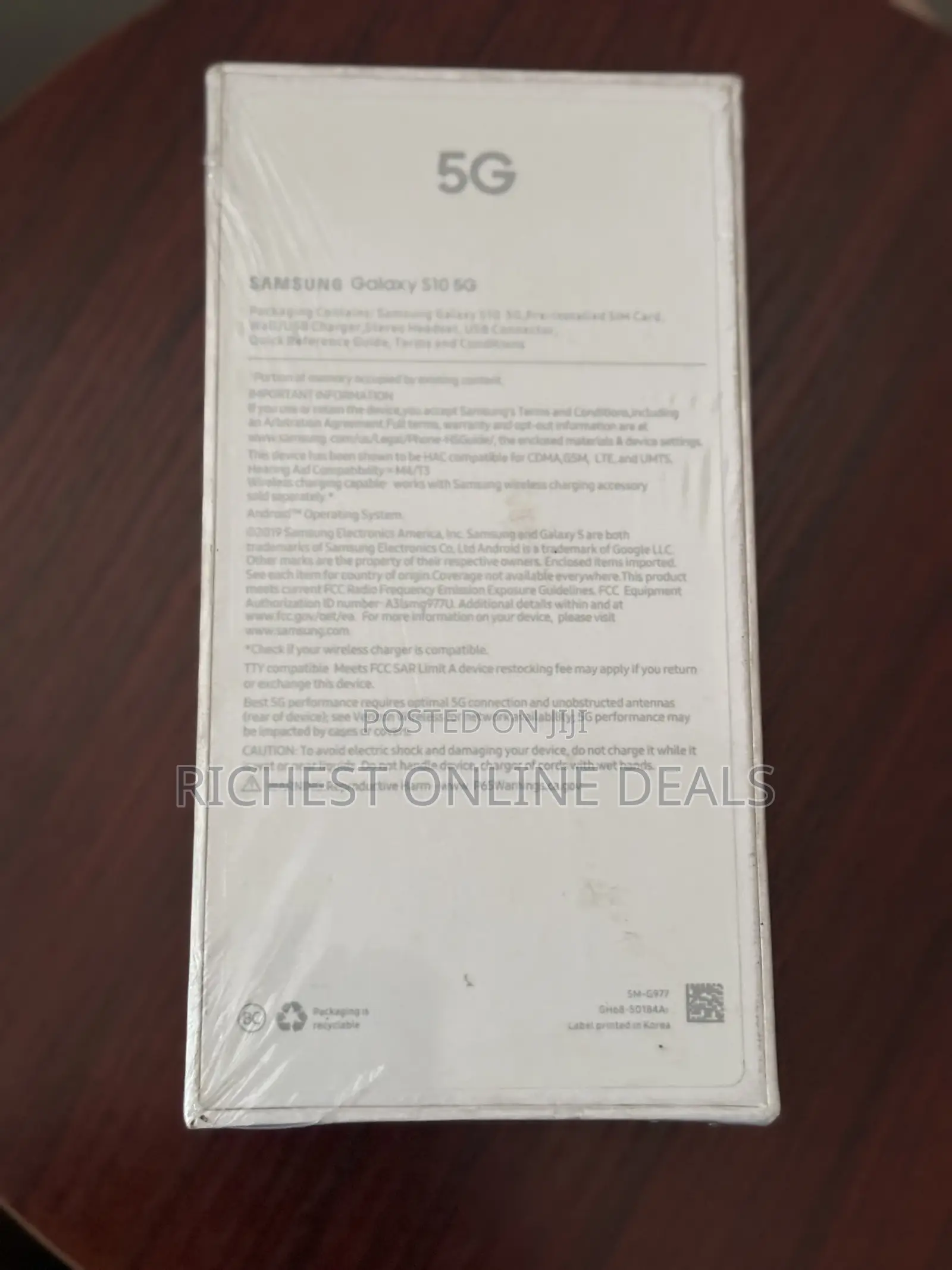 New Samsung Galaxy S10 5G 256 GB Black