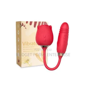 2in1 Rose Sucking Vibrator - Red