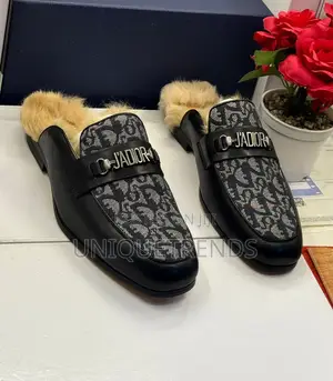 Fur Lining Dior Leather Half Shoe