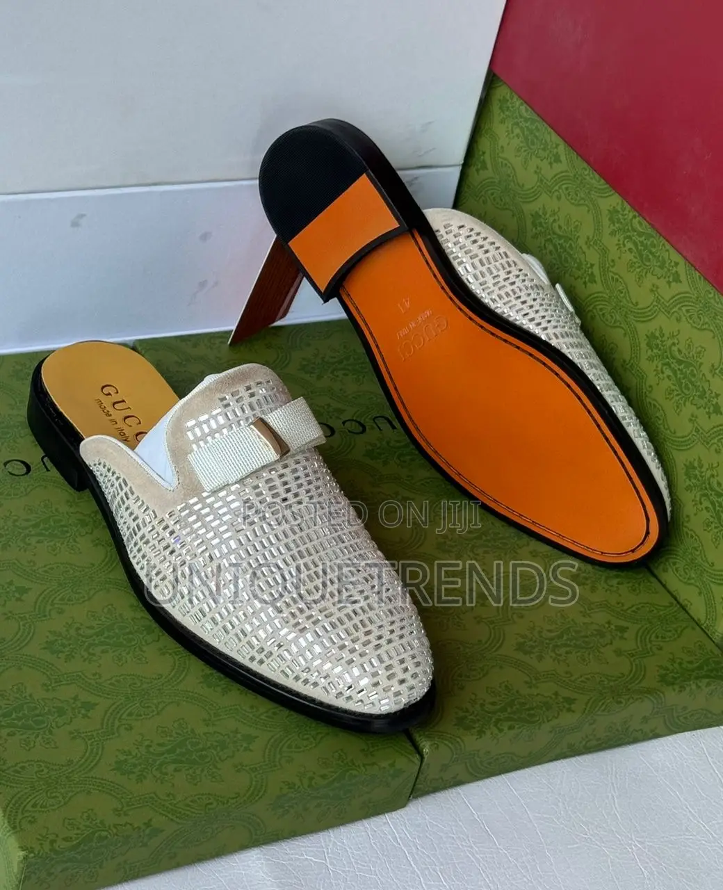 Executive Gucci Half Shoe (White)