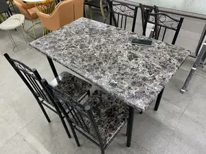 Quality Ash/Grey Glossy Finishing Dining Set A008