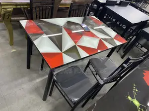 Modern Quality Dining Table Set With Glossy Glass Finishing