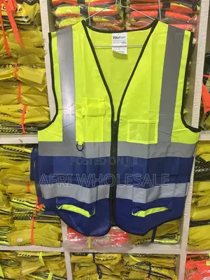 Safety Reflective Vest Top Id Card Multi Multiple Pockets