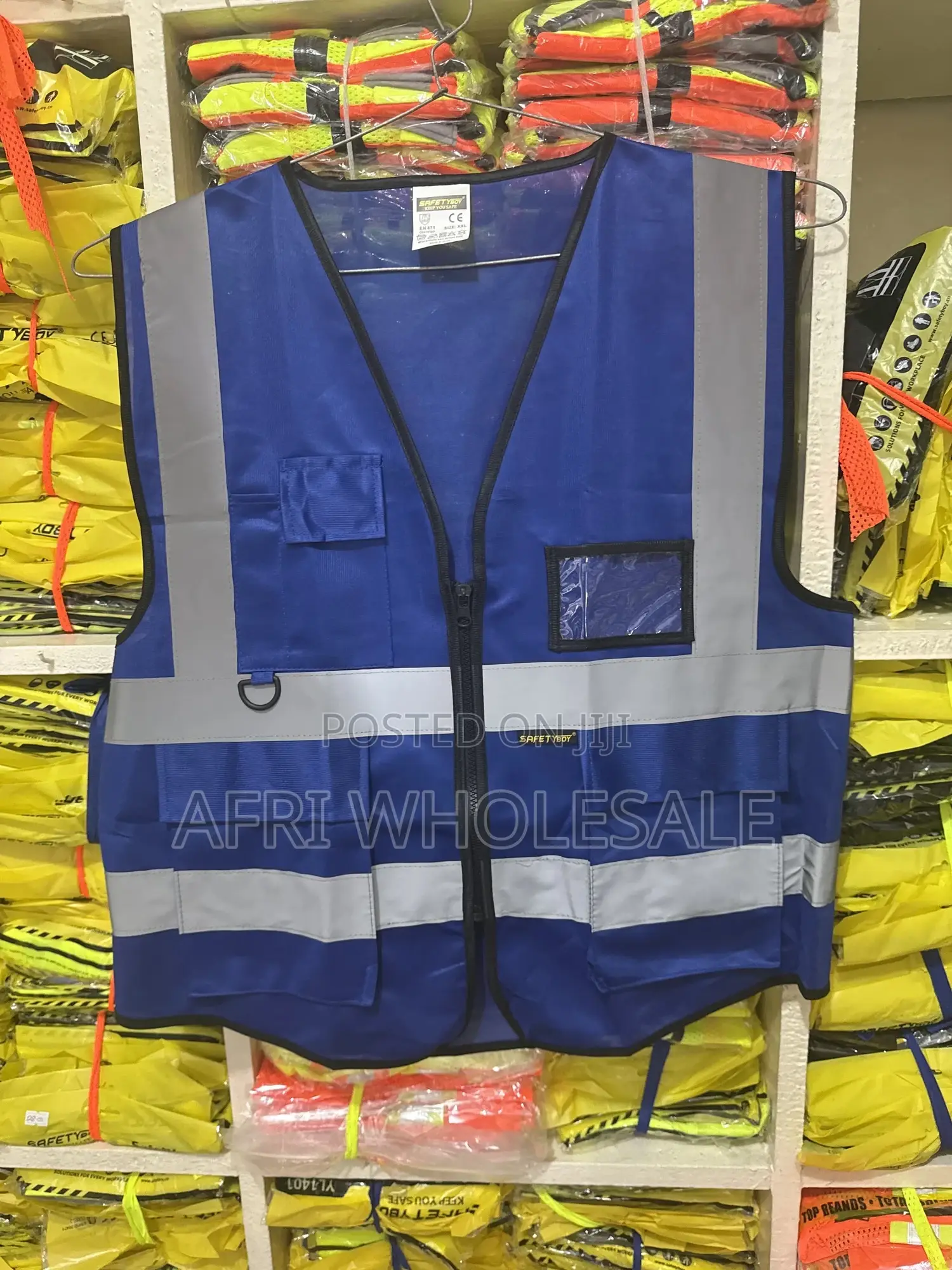 Heavy Reflective Safety Vest Multiple Pockets Id Card