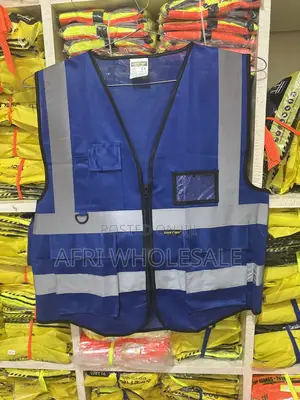 Heavy Reflective Safety Vest Multiple Pockets Id Card