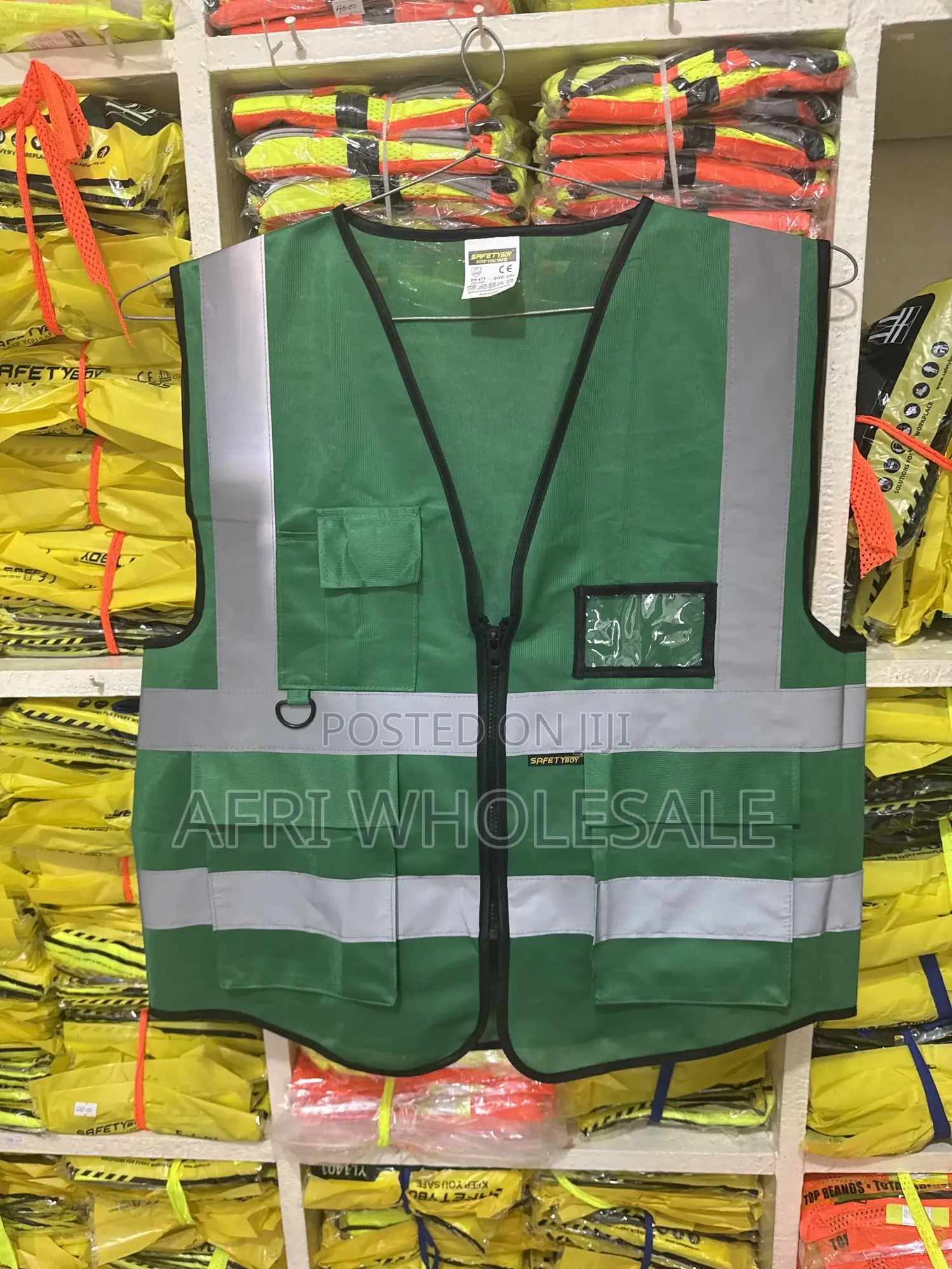Heavy Reflective Safety Vest Multiple Pockets Id Card