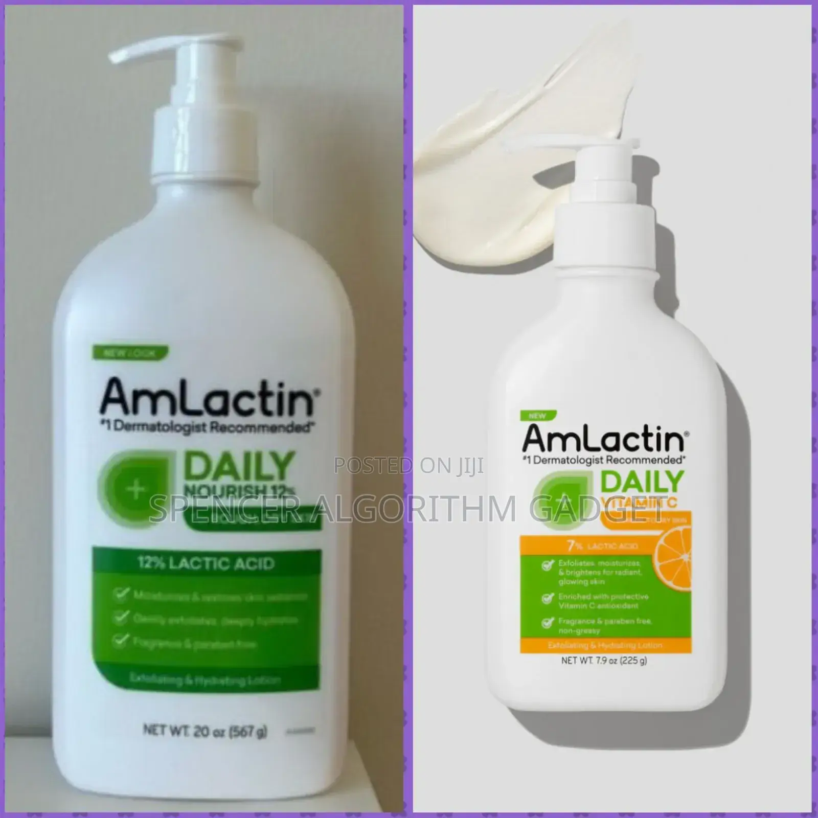 Amlactin Daily Vit C Lt With 7% Lactic Aha/Nourish Lt 12% Lactic Acid
