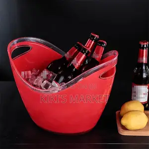 8l Red Acrylic Ice Bucket
