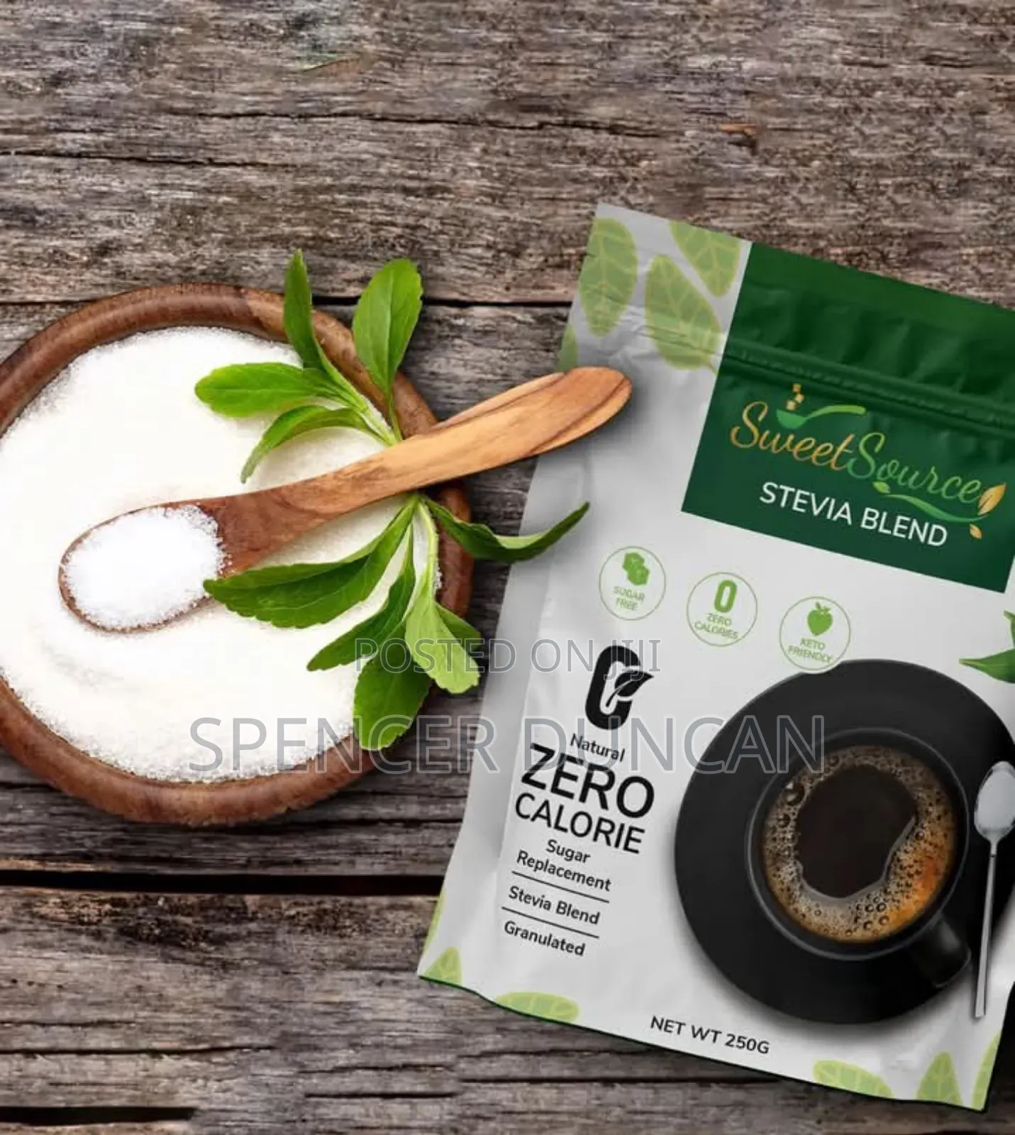 Natural Stevia Sweetener - Sugar Free Alternative 250g