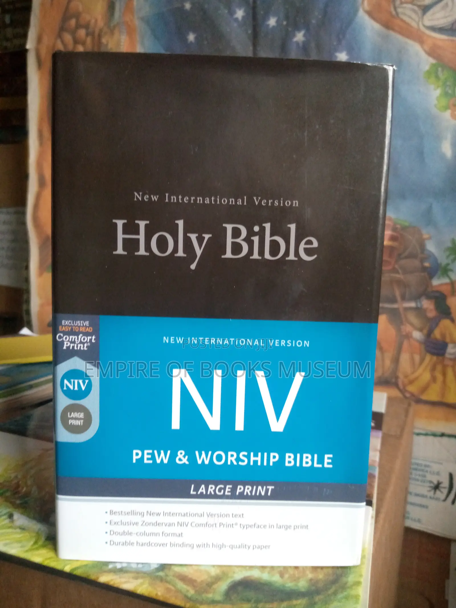 Niv Pew Worship Bible Large Print Zondervan Black Hardcover