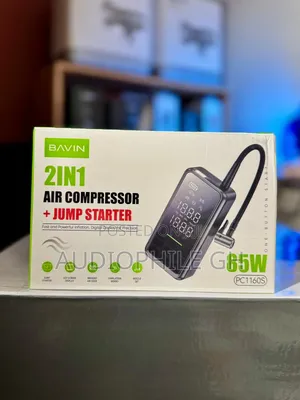 Bavin 2 in 1 Air Compressor + Jump Starter 10400mah Powerbank
