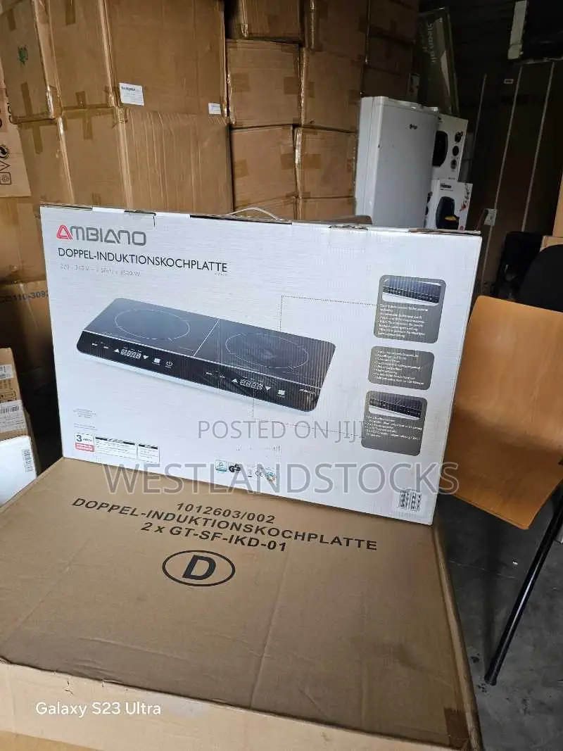 Ambiano-Branded Double Induction Cooktop Gt-Sf-Ikd-01
