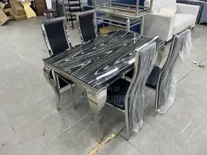 Quality Modern Glossy Marble Dining Set