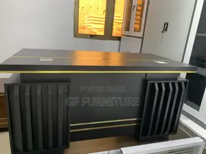 Luxurious Black Executive Office Desk
