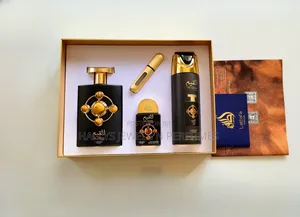 Al Qiam Gold Perfume, Gift Set by Lattafa, 100ml, Men's