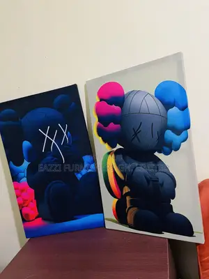 3 Pieces Set Wall Arts Kaws Real Canvas Colourful Frames