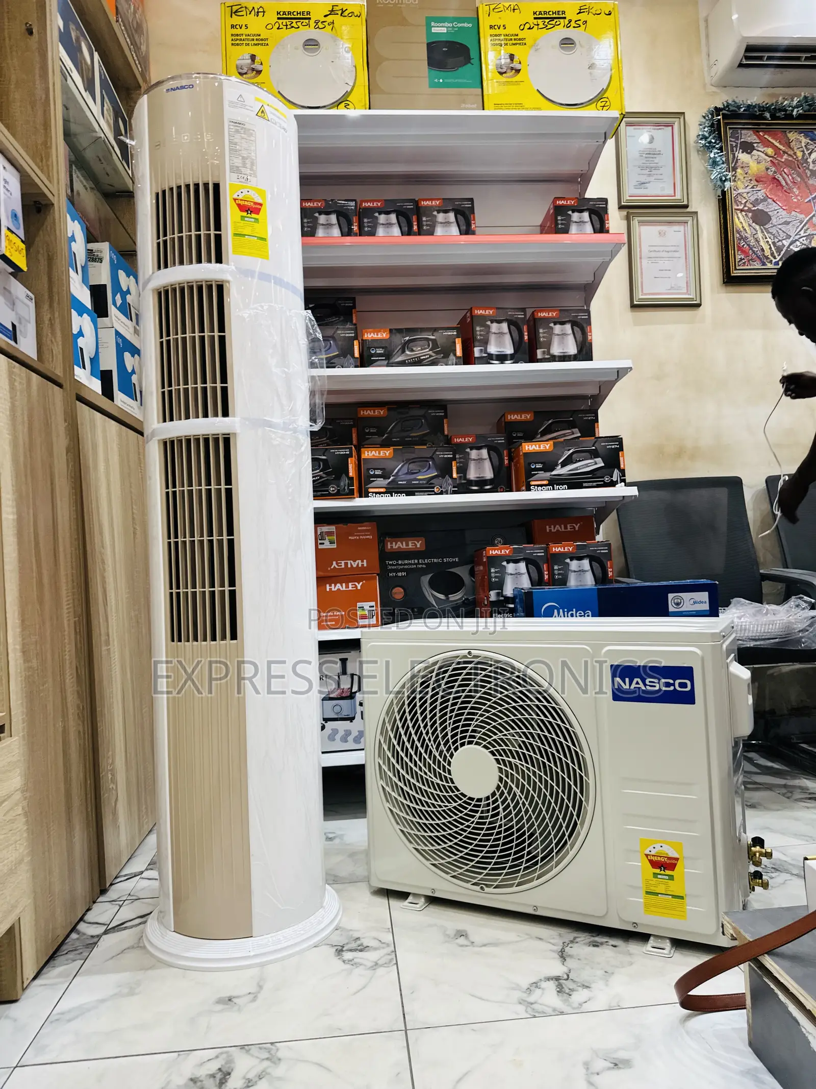 Strong Sleek Air Flow Floor Standing Ac White Nasco 2.5hp