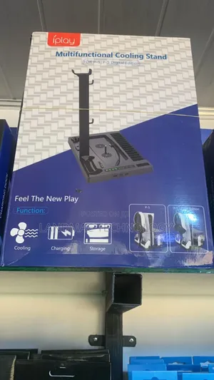 Ps5 Console Cooling Vertical Stand With Dual Controller Ports