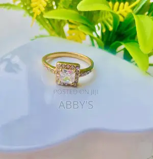 Square Shaped Non Fading Promise/Engagement Ring