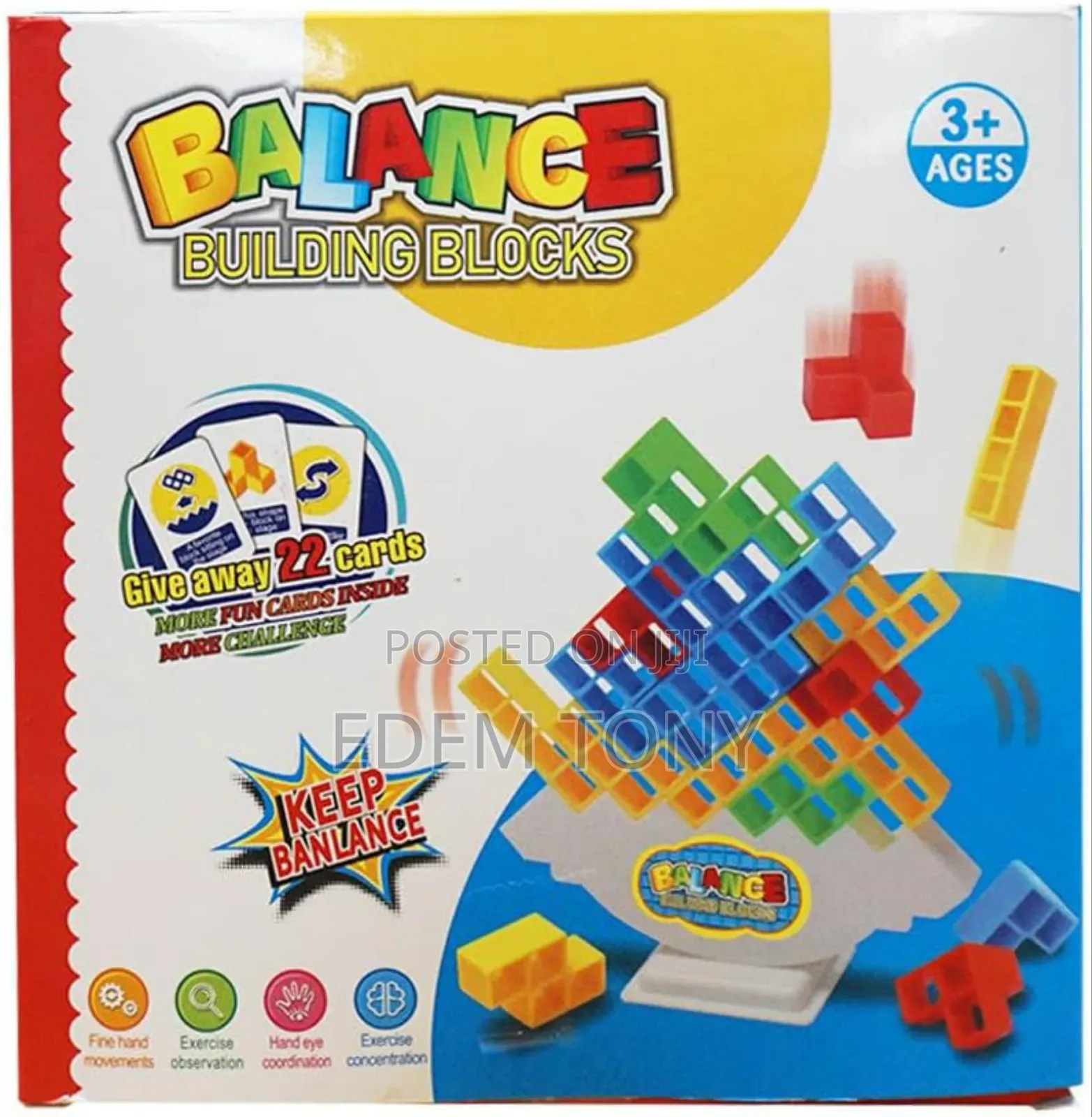 48 PCS Balance Building- Tetra Tower Stacking Blocks Game