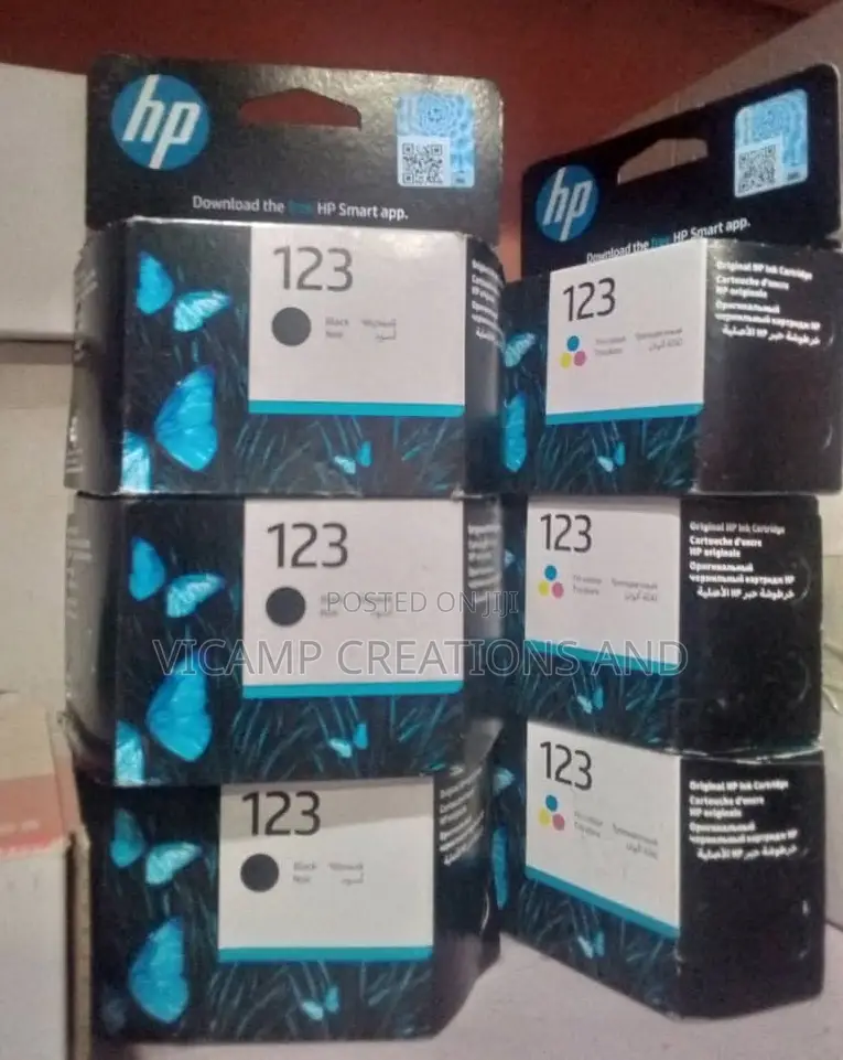 Hp 123 Tri Colour/Black Colour - Ink (Hp 2620)