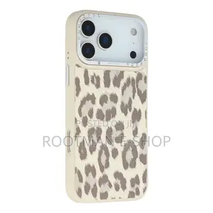 Jaucase for iPhone 17 Pro Max Magnetic Case Leopard Print Pu + Tpu