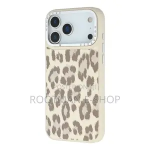 Jaucase for iPhone 17 Pro Max Magnetic Case Leopard Print Pu + Tpu