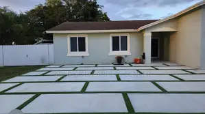 Concrete and Artificial Grass