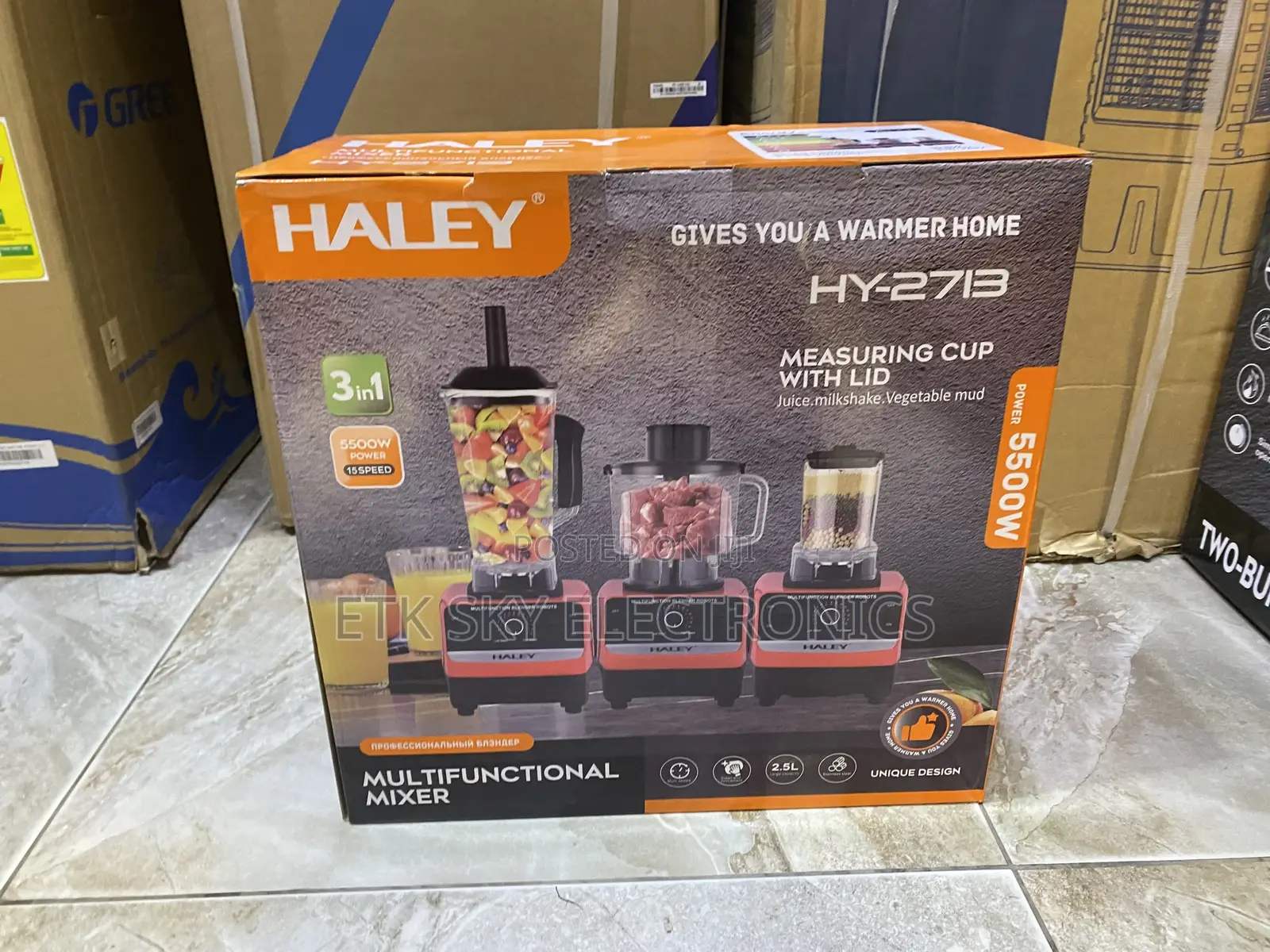 Haley Hy-2713 2.5l 5500watts 3in1 Multifunctional Mixer