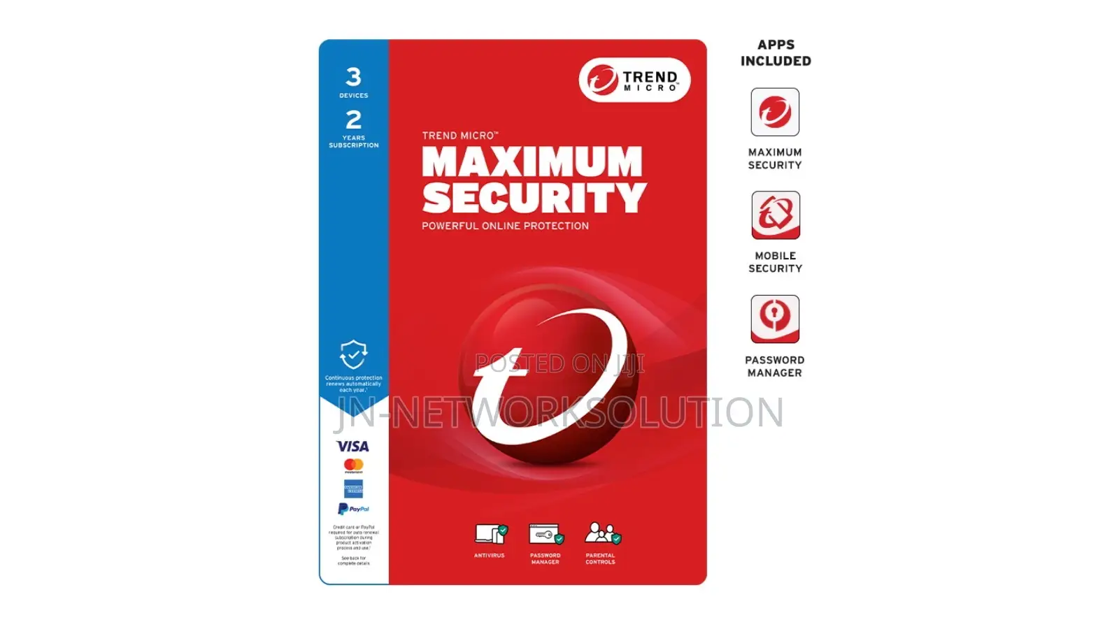 Trend Micro Maximum Security 3device for 3year