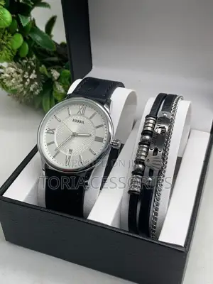 Watch With Leather Bracelet for Men