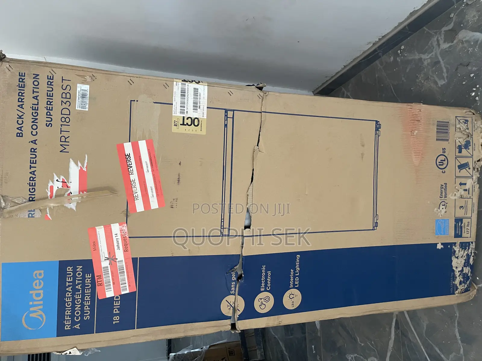 Midea Mrt18d3b** 512 Litre Top Freezer Refrigerator