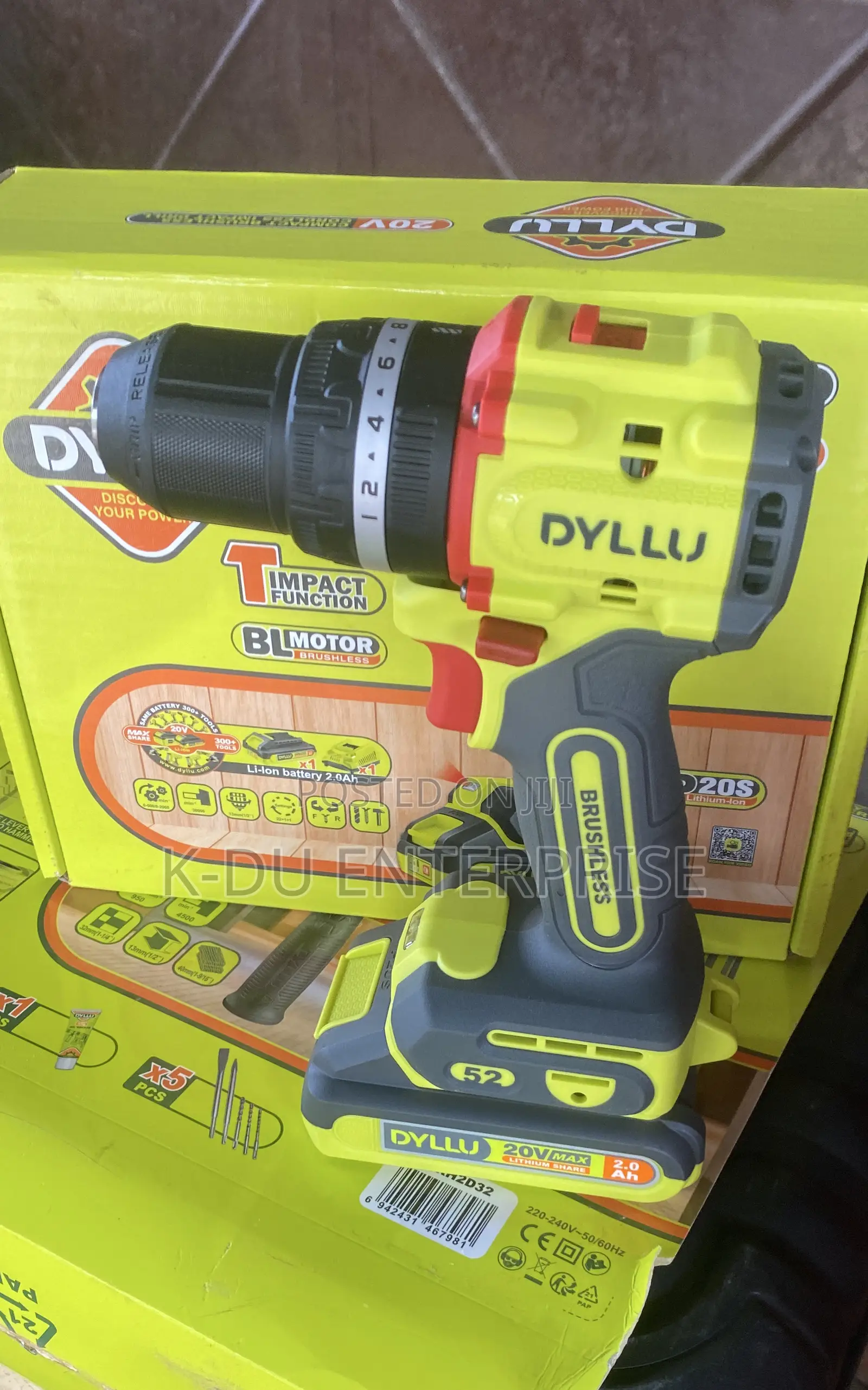 Dyllu Cordless Brushless Impact Drill