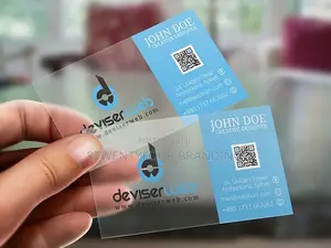 Flexible Luxury Pvc Transparent Cards (Call Cards 100pieces)