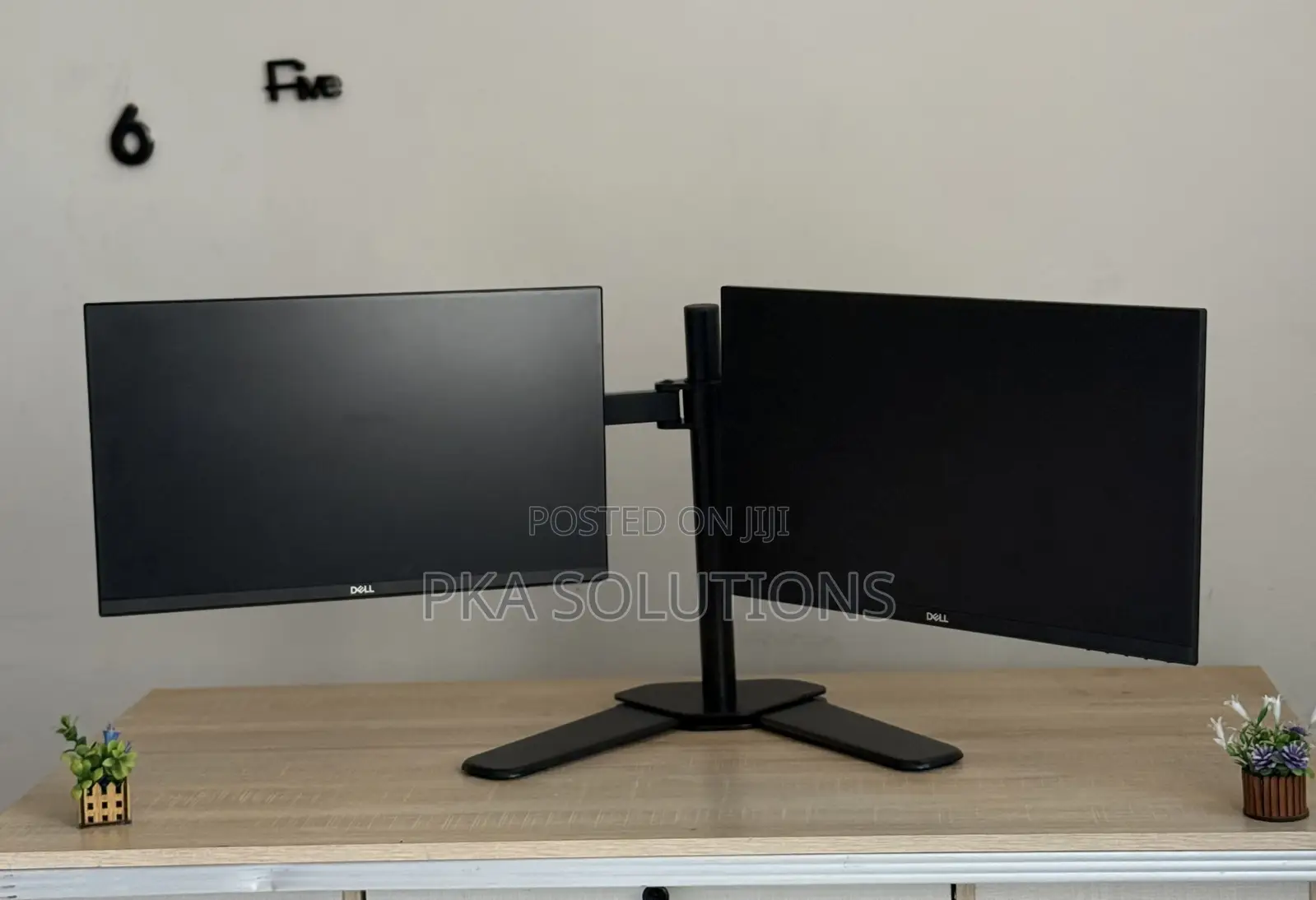 22 Edgeless Monitor on Dual Stand