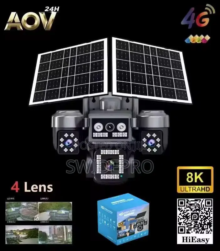 Aov 4 Lens 4g Ai Solar CCTV Smart Camera (4 in 1lens )