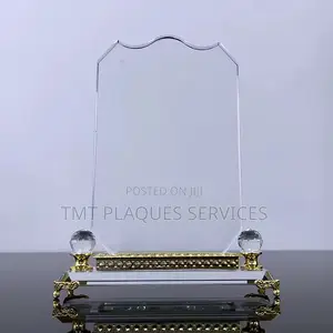 Golden Crystal Award Plaque for Your Events and Awards