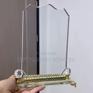 Golden Crystal Award Plaque for Your Events and Awards