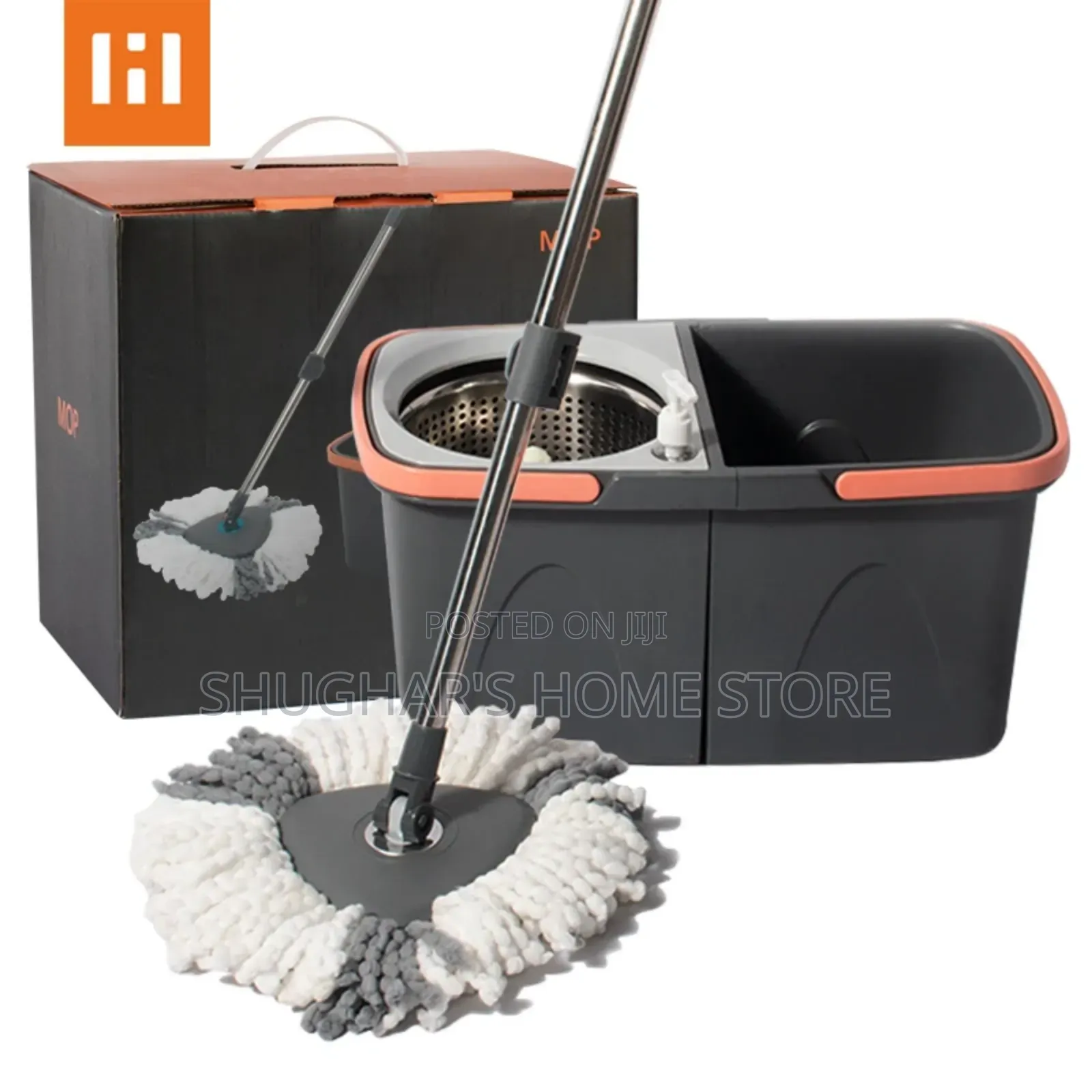 360 Flat Mop Spin Mop With Two Buckets to Help Give a Better Clean