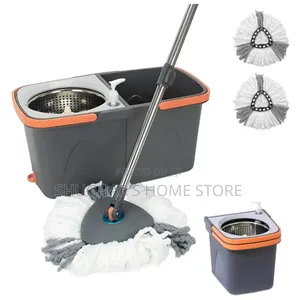 360 Flat Mop Spin Mop With Two Buckets to Help Give a Better Clean