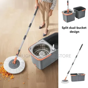 360 Flat Mop Spin Mop With Two Buckets to Help Give a Better Clean