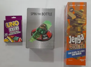 Spin the Bottle + Jenga + Uno