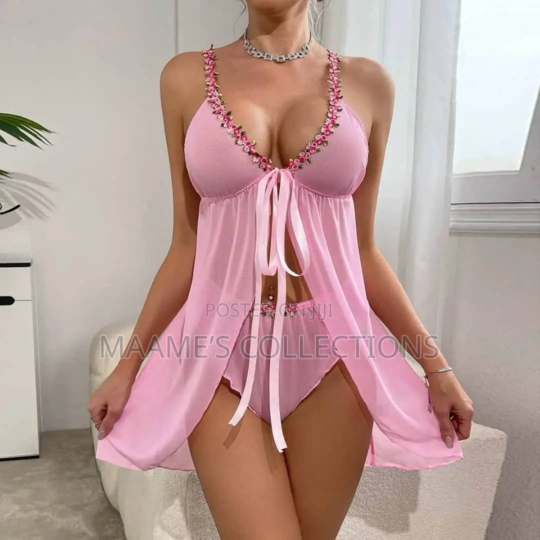 Women’S Embroidered Mesh Lingerie Dress