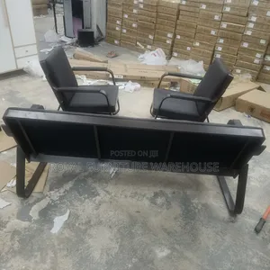 Kinbor 3-Piece Black Reception Chairs