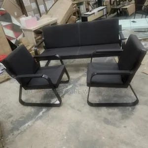 Kinbor 3-Piece Black Reception Chairs