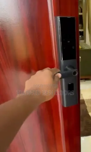 Tuya Wifi App Biometric Wireless Smart Lock  Security And Wooden Door
