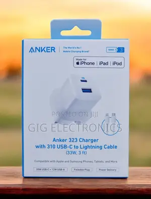 Anker 33w Wall Charger + Usb-C to C Cable 3ft