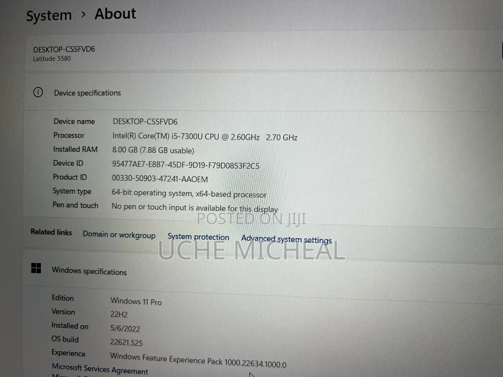 Laptop Dell Latitude 5580 8GB Intel Core I5 SSD 256GB