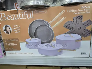 Beautiful 12pcs Ceramic Nonstick Cookware